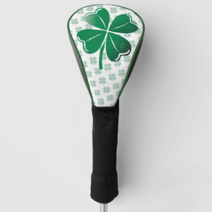 Couvre-club De Golf Trèfle irlandais à quatre feuilles motif chanceux