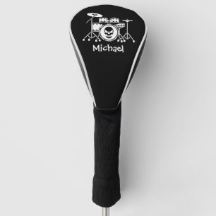 Couvre-club De Golf Trendy Personnalisé crâne Drum Set Musique Drummer