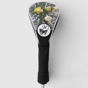 Couvre-club De Golf Tribal Black Iguana Silhouette Monogramme avec pho