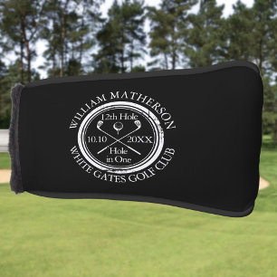 Couvre-club De Golf Trou personnalisé en un noir et blanc classique