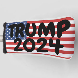 COUVRE-CLUB DE GOLF TRUMP 2024 COUVERTURE PATRIOTIQUE DE LA TÊTE DE GO