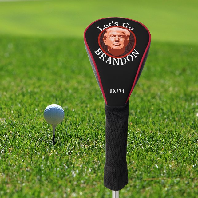 Couvre-club De Golf Trump Allons voir Brandon Monogram Black (Créateur téléchargé)