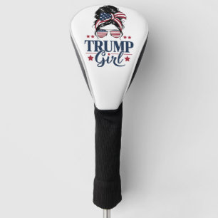 Couvre-club De Golf Trump Girl Messy Bun Trump 2024 Election American