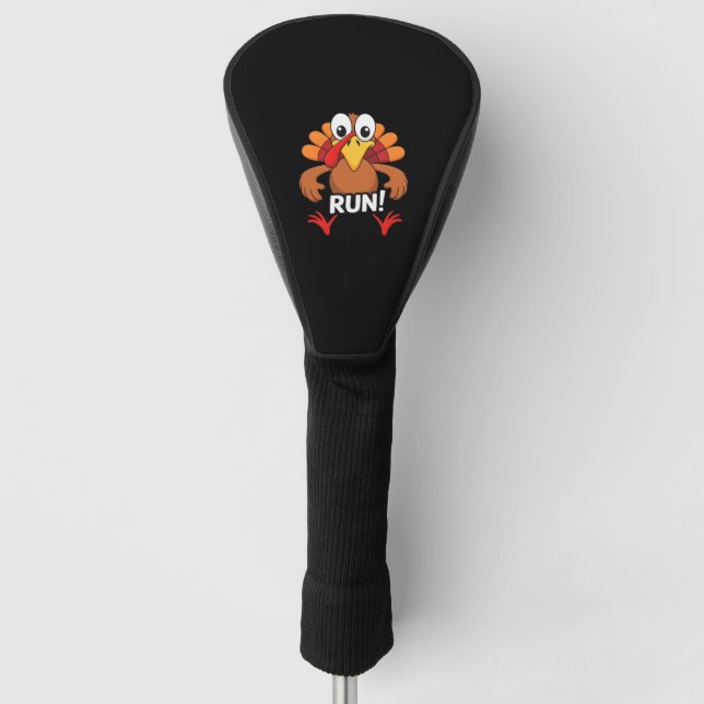 Couvre-club De Golf Turquie courir Thanksgiving en T-shirt classique (Devant)