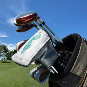 Couvre-club De Golf Turquoise Elegant Peacock Golf Head Cover