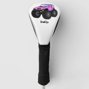 Couvre-club De Golf Un Pink Monster Cartoon
