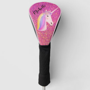 Couvre-club De Golf Uniçorn Rainbow Magic Pink Parties scintillant per