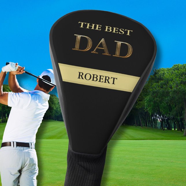Couvre-club De Golf Unique bronze métal look meilleur nom DAD (Créateur téléchargé)