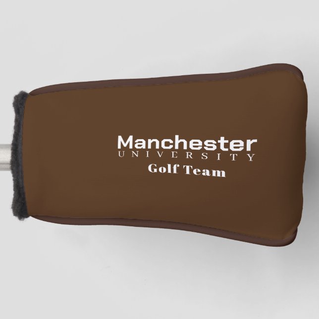 Couvre-club De Golf University Golf Team Brown Golf Head Cover (Devant)