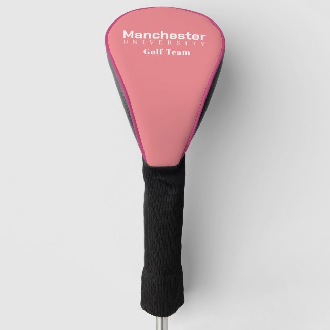 Couvre-club De Golf University Golf Team Pink Golf Driver (Devant)