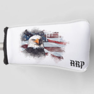 Couvre-club De Golf *~* USA Golf Putter Cover Patriotic Eagle Flag