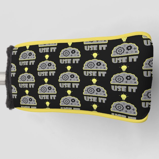 Couvre-club De Golf Utiliser votre cerveau (Devant)