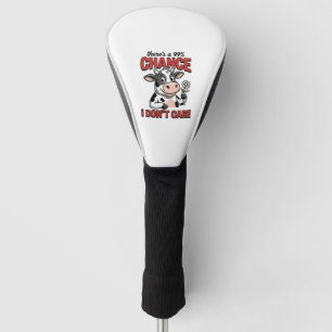 Couvre-club De Golf Vache Drôle Chance Je M'en Fiche Vintage