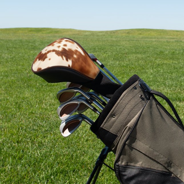 Couvre-club De Golf Vachette à crème Brown occidentale (In Situ)