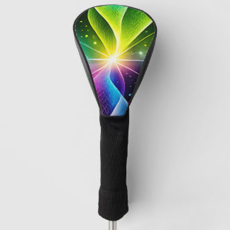 Couvre-club De Golf Vague Arc-en-Ciel Lumineux de Vague Numérique