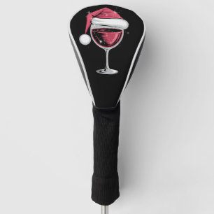 Couvre-club De Golf Verre à vin rouge Noël drôle de Noël Xmas