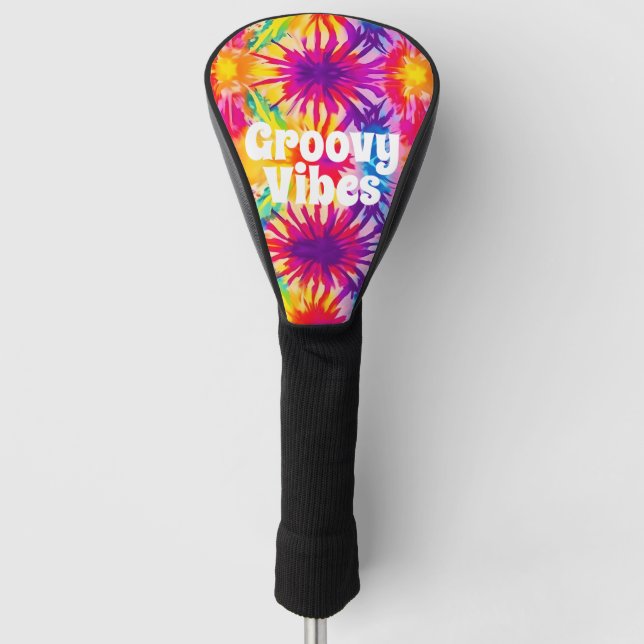 Couvre-club De Golf Vibes super Tie Dye personnalisable (Devant)
