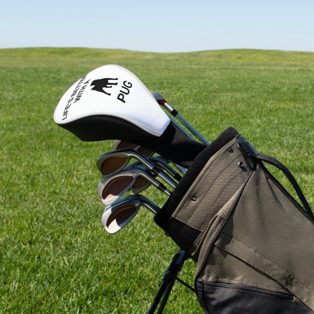Couvre-club De Golf vie meilleure avec un carlin (In Situ)