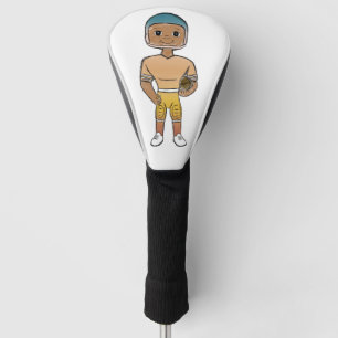 Couvre-club De Golf vintage retro rainbow player ombre