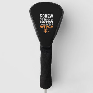 Couvre-club De Golf Vis Être Dentiste Wanna sorcière Halloween