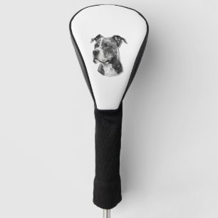 Couvre-club De Golf Visage de chien Pitbull