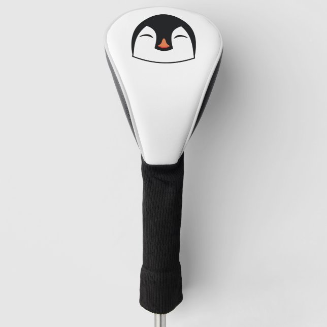 Couvre-club De Golf Visage de pingouin (Devant)