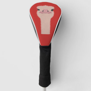 Couvre-club De Golf Visage drôle d'autruche