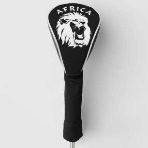 Couvre-club De Golf Visage du lion rugissant   Afrique