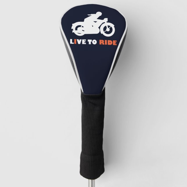 Couvre-club De Golf Vivre À Ride Vélo Moto Motorcycle (Devant)