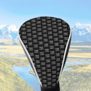 Couvre-club De Golf Votre logo d'entreprise   Motif demi-étape élégant