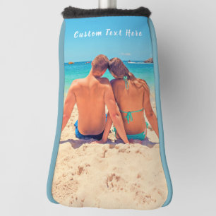 Couvre-club De Golf Votre photo Tête de couverture cadeau avec texte p