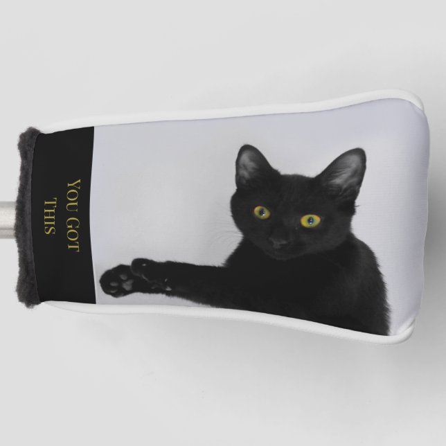 Couvre-club De Golf Vous Avez Une Photo De Chat Noir (Devant)