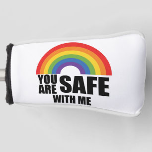 Couvre-club De Golf Vous Êtes En Sécurité Avec Moi LGBTQ Rainbow Pride