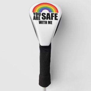 Couvre-club De Golf Vous Êtes En Sécurité Avec Moi LGBTQ Rainbow Pride