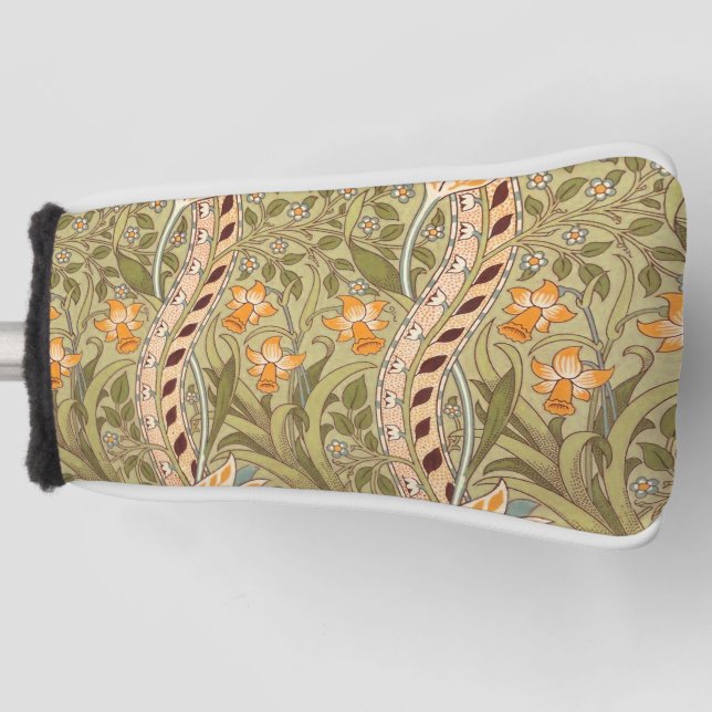 Couvre-club De Golf William Morris Daffodil Garden Flower Classic Bota (Devant)
