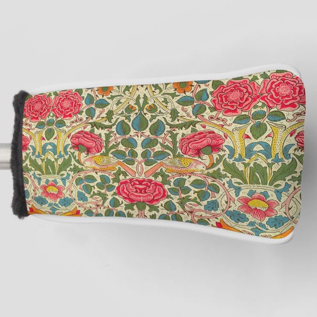 Couvre-club De Golf William Morris Rose Floral Chintz rose (Devant)