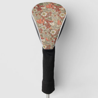 Couvre-club De Golf William Morris Spring Compton Fleur Vintage Rouge