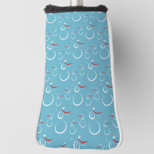 Couvre-club De Golf Winter Cyan Cute Snowman Famille Motif