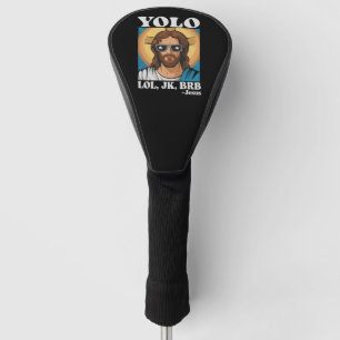 Couvre-club De Golf YOLO LOL JK BRB Jésus drôle de Pâques