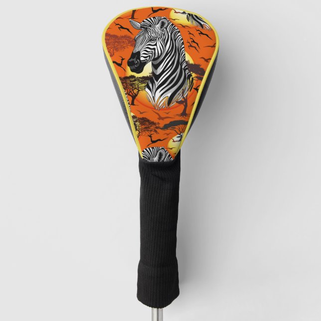 Couvre-club De Golf Zebra African Savanna Wild Animal (Devant)