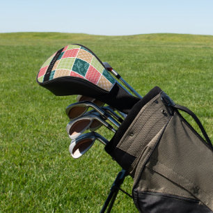 Couvre-club De Golf Zigzag, Chevron, En vichy, Pois, Votre Nom