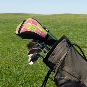 Couvre-club De Golf Zigzag, Chevron, Pois, En vichy, Votre Nom