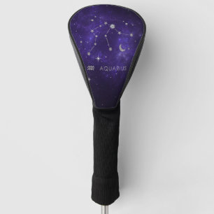 Couvre-club De Golf Zodiac Purple Aquarius Horoscope astrologique