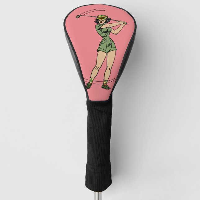 Couvre-club - Golfeuse Rétro (Devant)