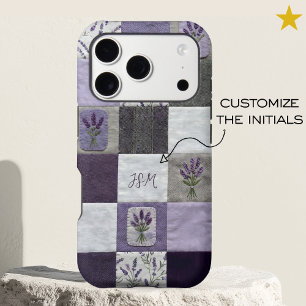 Couvre-lit patchwork lavande violet personnalisé a