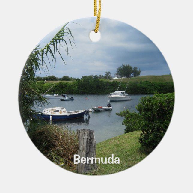 Cove #1, Bermuda Ceramic Ornament (Front)