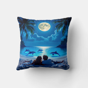 Cove of Romance no 1 Fleece Blanket Throw Pillow
