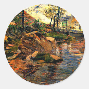 Cove Opposite Pont-Aven Harbor, Classic Round Sticker