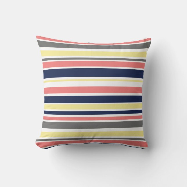 Cove Stripes Throw Pillow (Front)