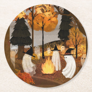 coven round paper coaster